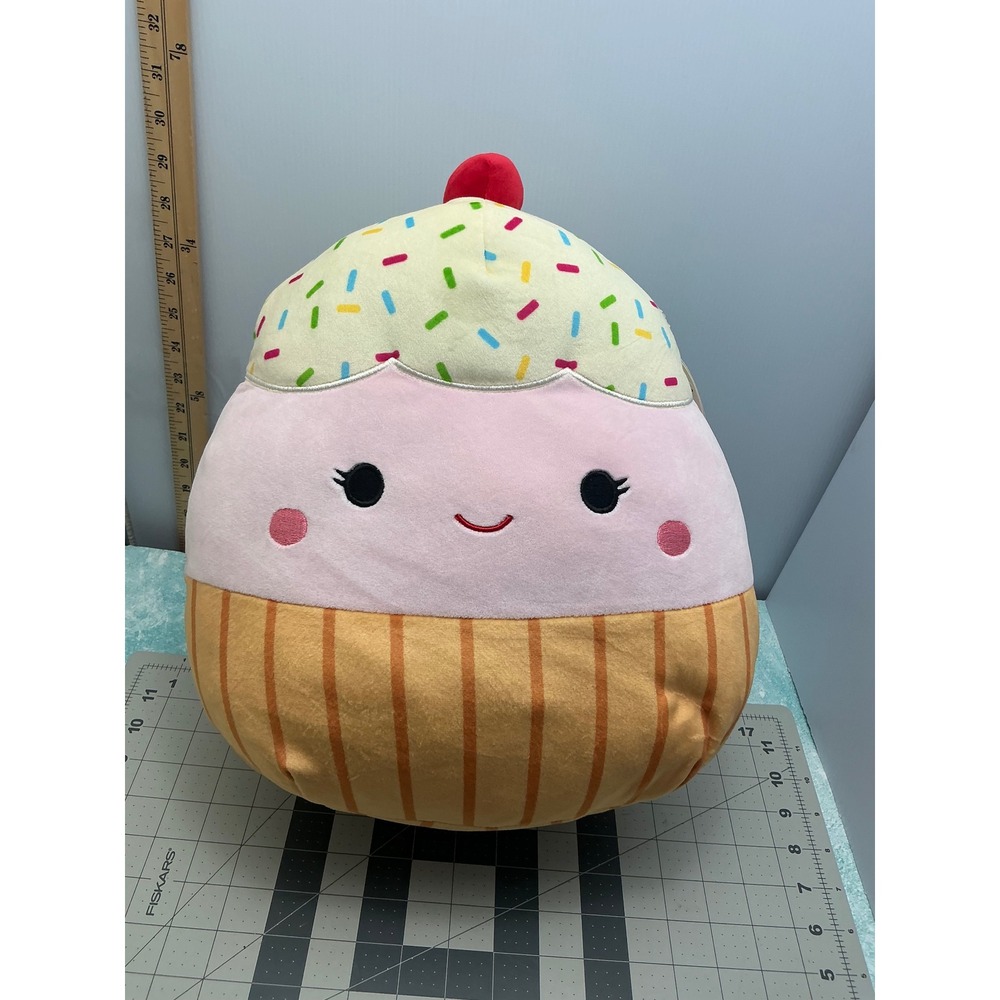 Squishmallows Kellytoy 12 Inch Clara the Cupcake Pink Sprinkle Plush Toy 2020